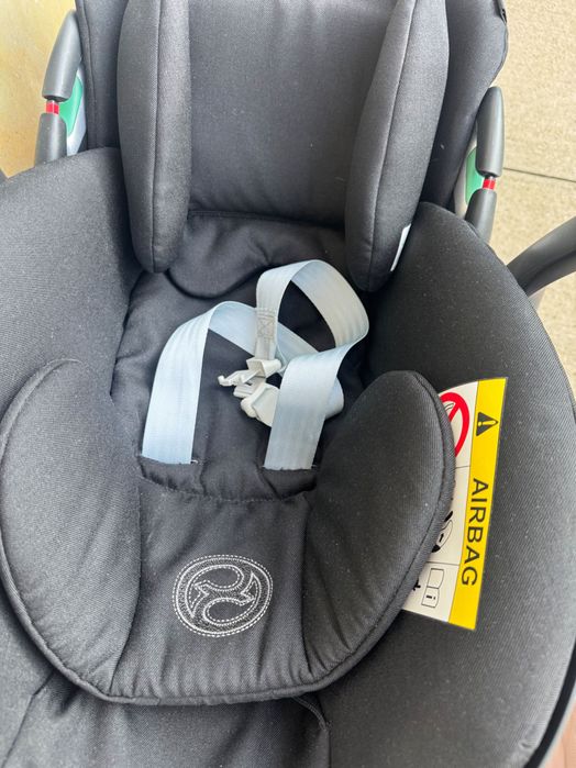 Cybex Priam  Beige Пълен пакет + кош за новородено в черен цвят