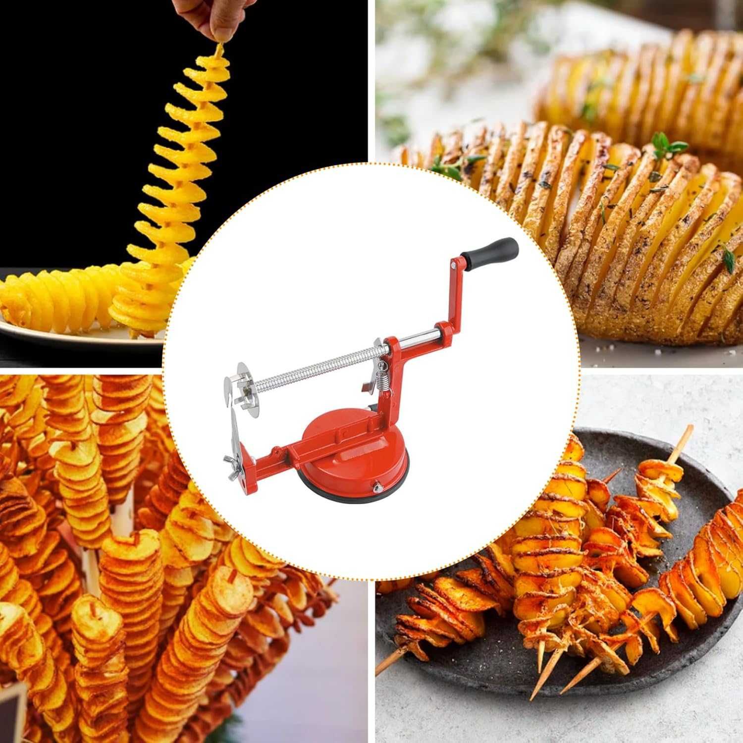 Spiralator Cartofi si Legume Multifunctional pt Cartofi Prăjiti pe Bat