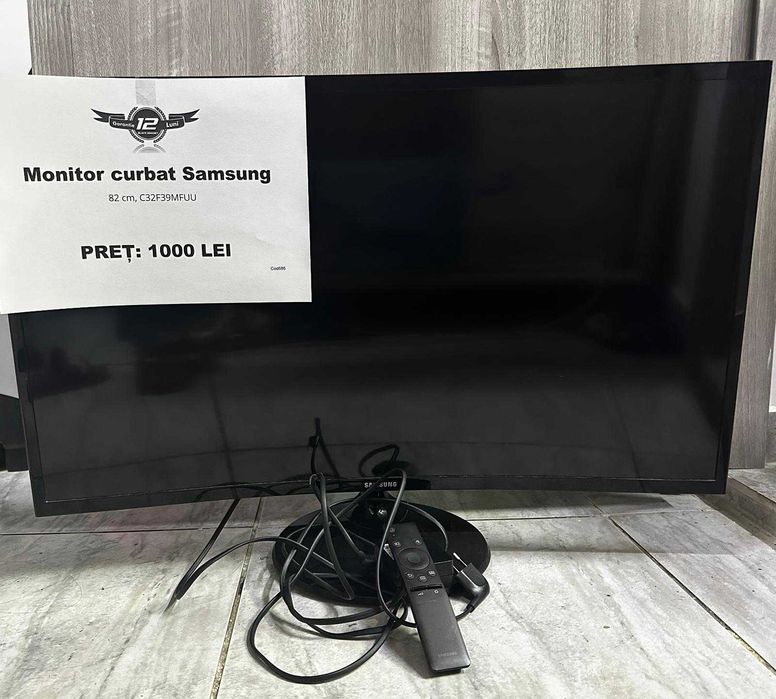 BLACK AMANET P1 • Monitor Curbat Samsung 82cm 32inch +telecomanda