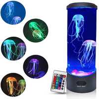 LED нощна лампа аквариум с медузи!
