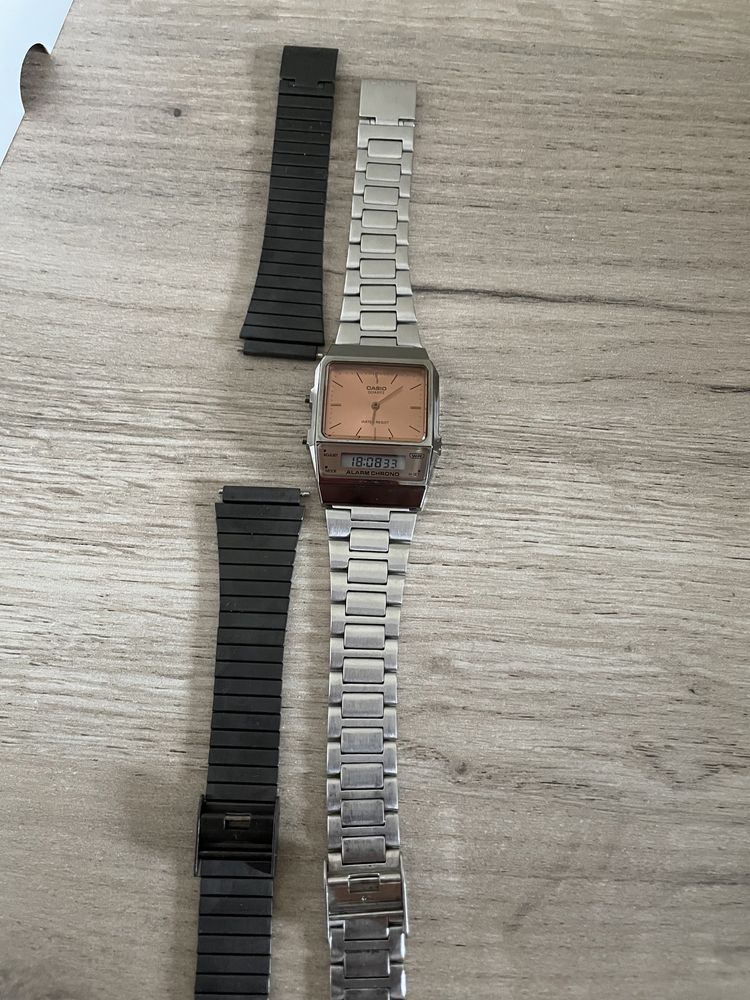 Часовник Casio Vintage с 2 верижки