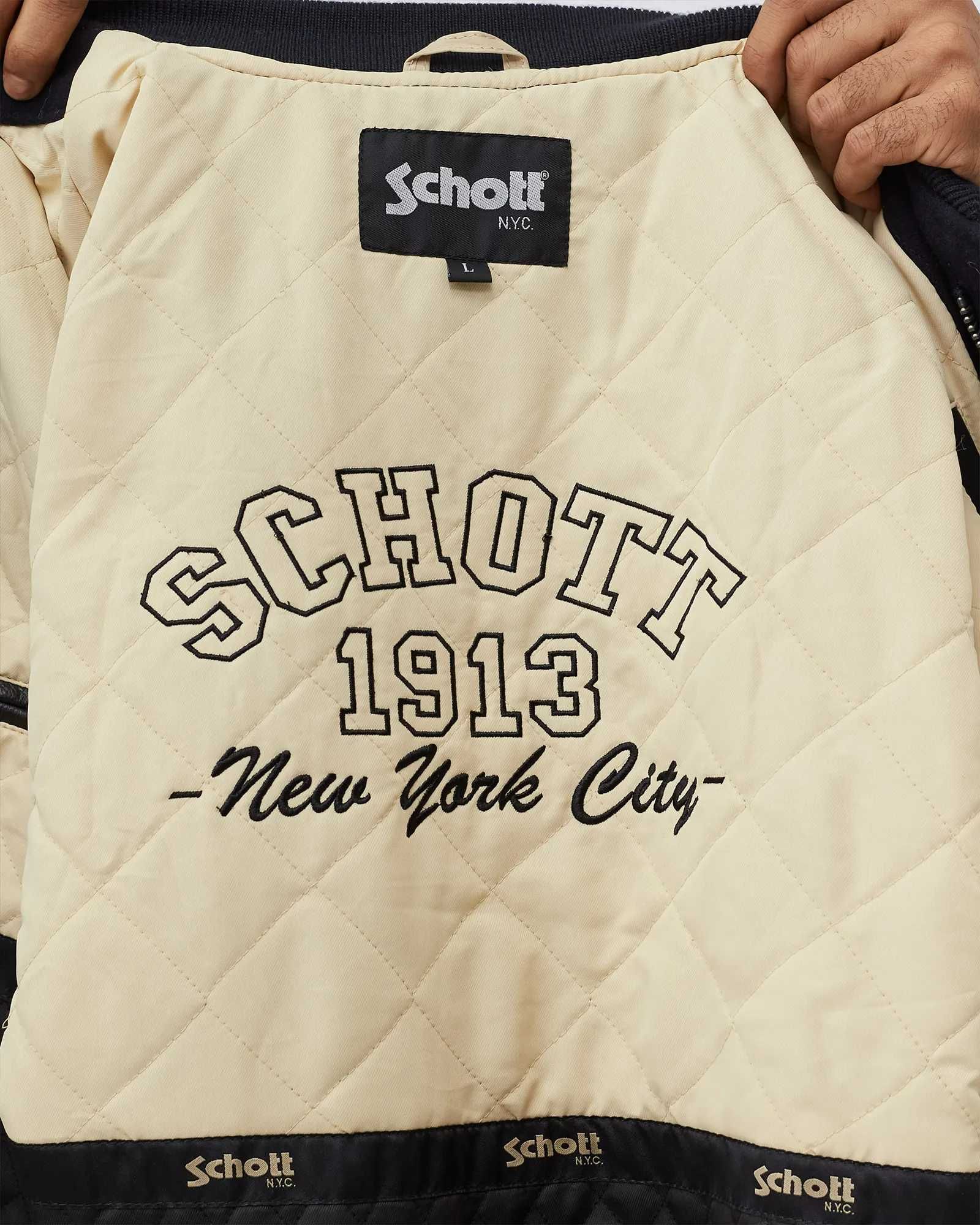 НОВО Schott NYC Varsity Jacket ОРИГИНАЛНО мъжко бомбър яке - р.M