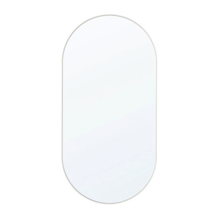 Oglindă Cordia Oval Line 50x100 cm ramă albă