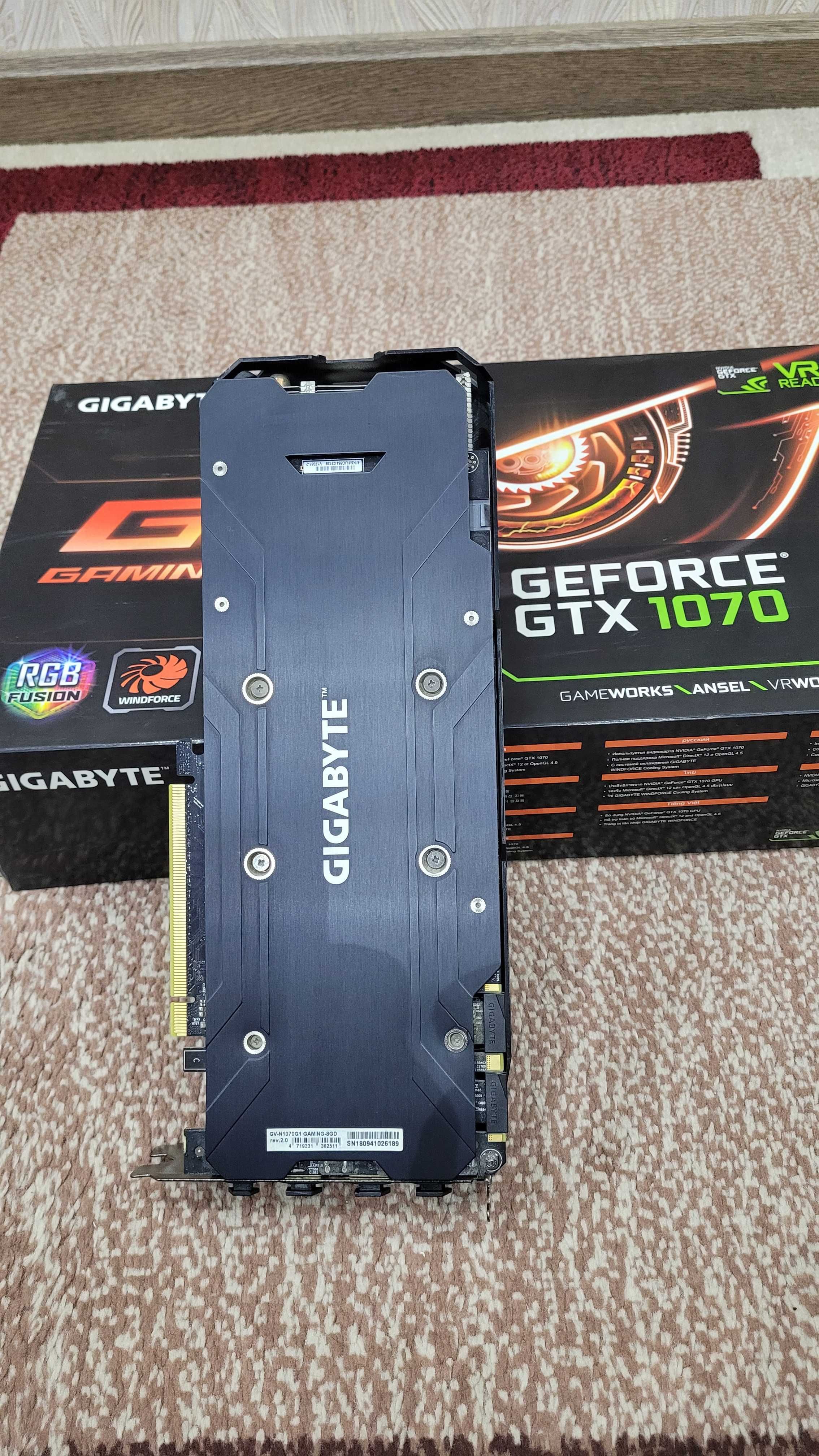 Видеокарта GIGABYTE GeForce GTX 1070 8Gb/256bit G1 Gaming