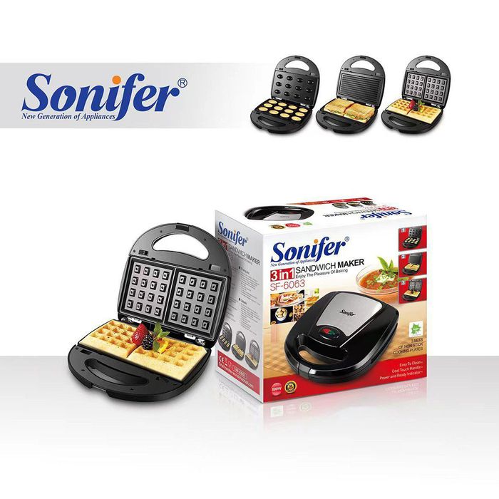 Sonifer 7в1 Тостер сендвичница Tostеr Вафельница  Орешница sf-6054