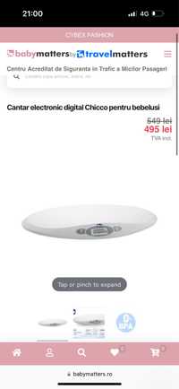 Cantar electronic digital Chicco pentru bebelusi