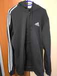 Adidas Sportswear, Hanorac cu fermoar, gluga si 3 dungi Essentials