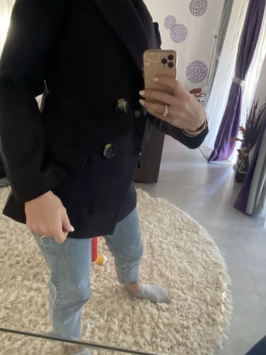 Palton stil sacou zara