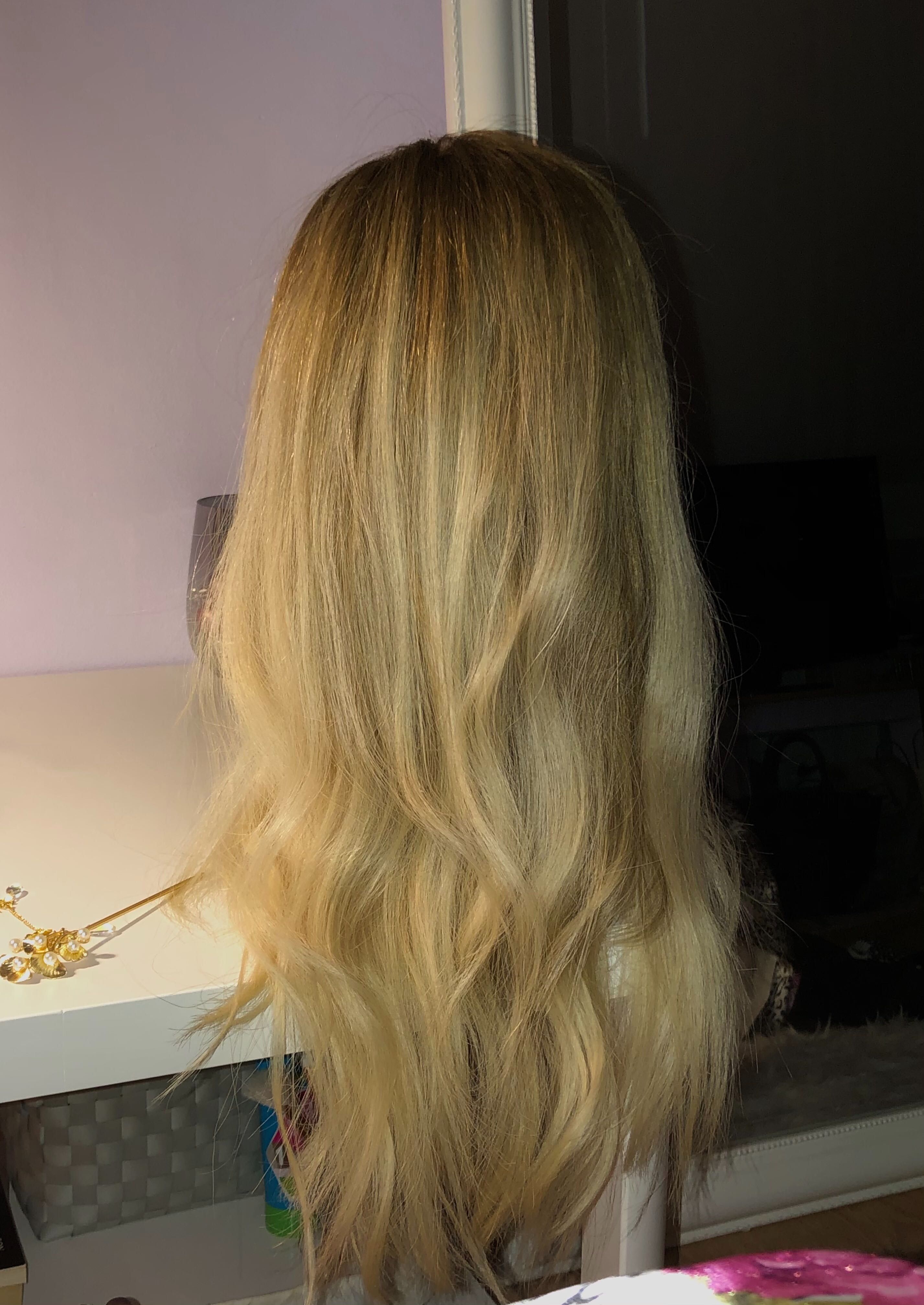 Vand peruca balayage blond din păr uman