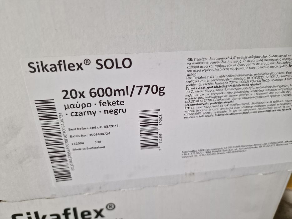 Sikaflex SOLO - Adeziv pentru parbrize auto (negru, 600 ml / 770 g)