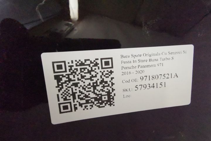 Bara Spate Originala Cu Senzori Si Fusta In Stare Buna Turbo S Porsche