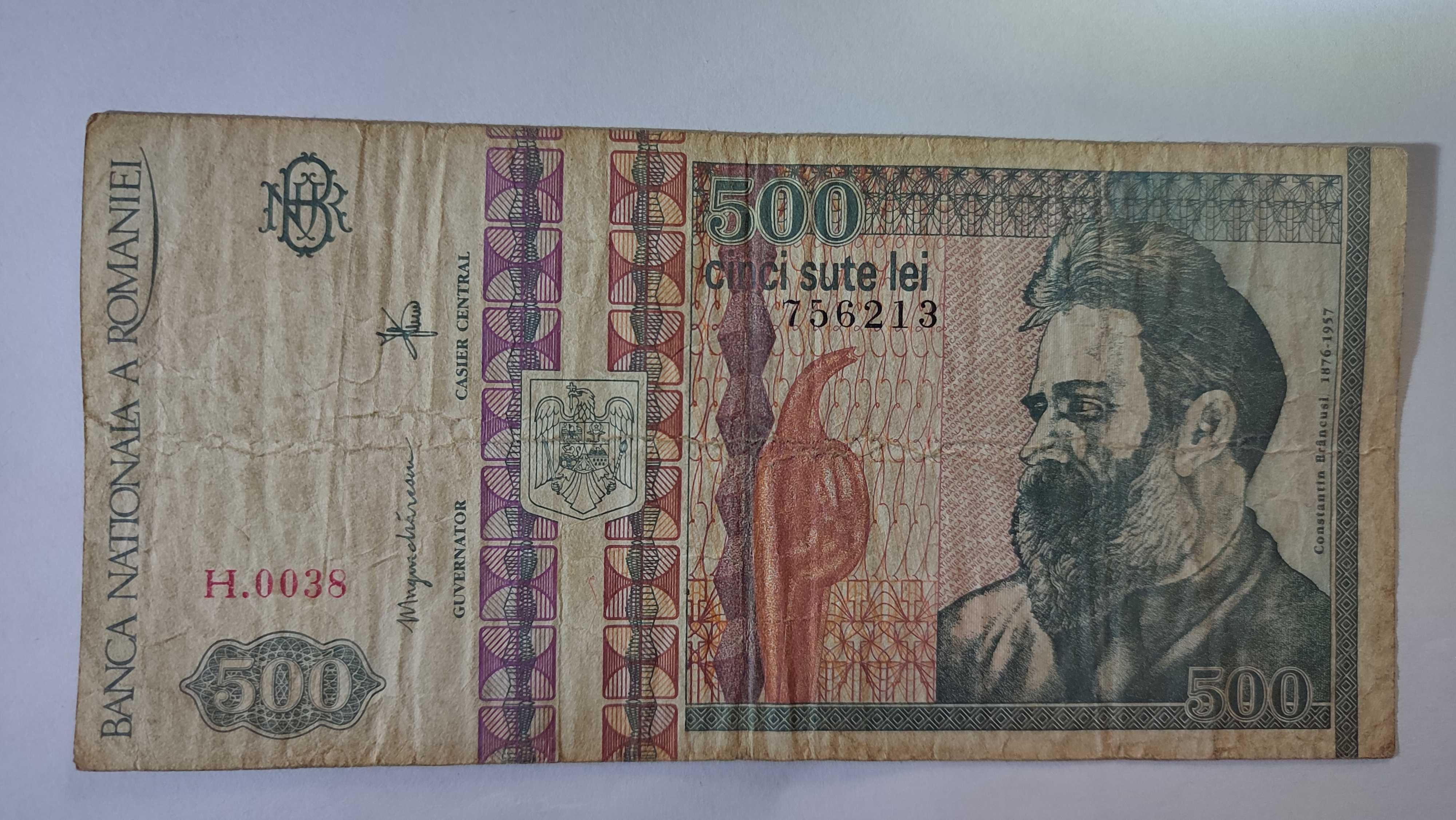 Bancnota de 500 lei, decembrie 1992 Seria H.