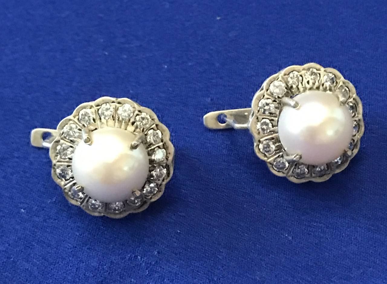 Серьги серебро 925 пробы.