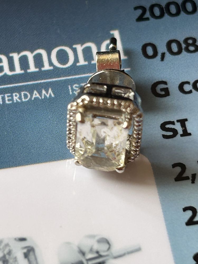 Златни обеци с топаз и диаманти на Blu diamond