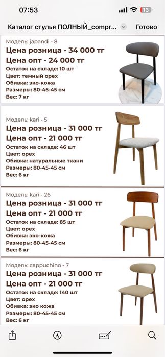 Стулья разные от 21000