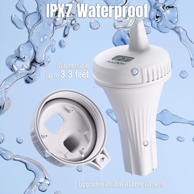 Termometru wifi pentru piscina, IPX7, cu alarma