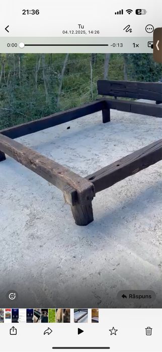 Pat ( am 4 paturi) lemn masiv ( grinda veche )