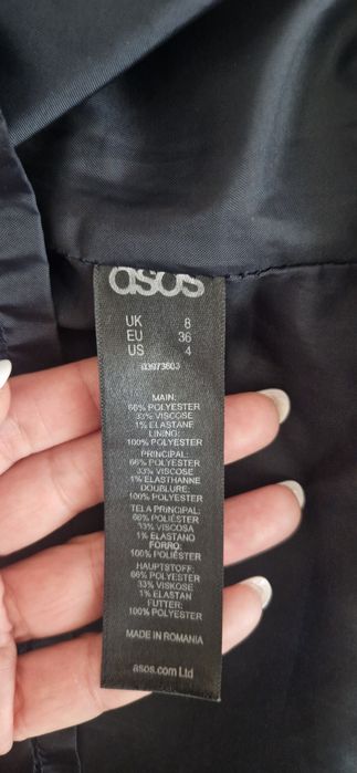 Fusta mini ASOS bleumarin