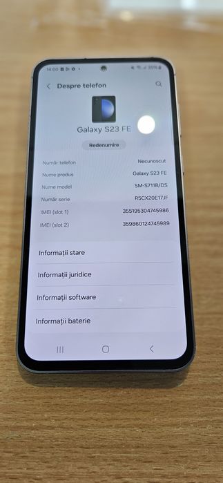 Samsung S23 FE culoare Gri impecabil