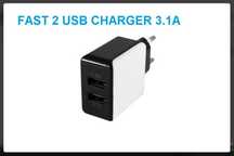 Бързо зарядно адаптер Fast Charge 3.1А-2USB порта 2 USB port adapter