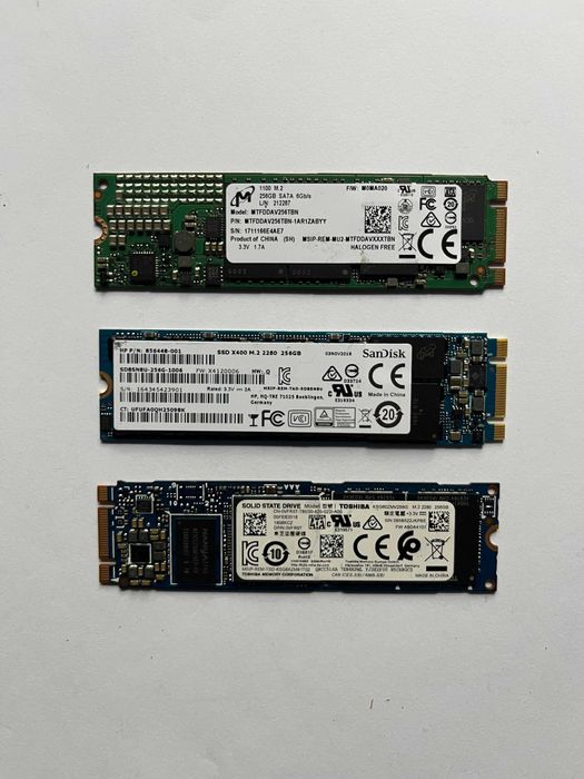 SSD 256gb m2 sata  SanDisk, Toshiba, Micron, WD - peste 90% sanatate