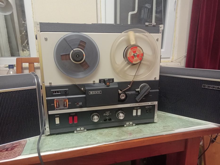 Magnetofon Sony TC 500A Cu amplificare și boxe