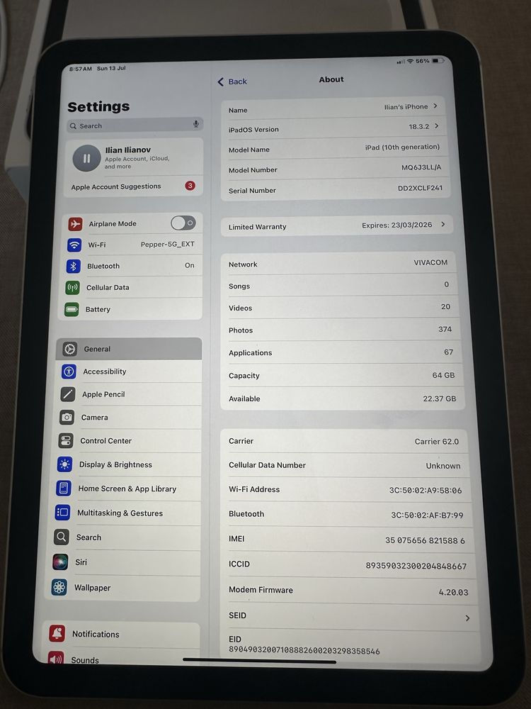 iPad 10 генерация