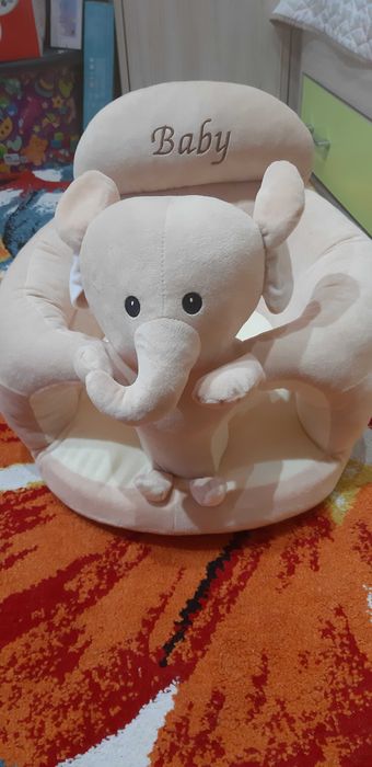 Бебешки музикален фотьойл (барбарон) – слонче, бежово