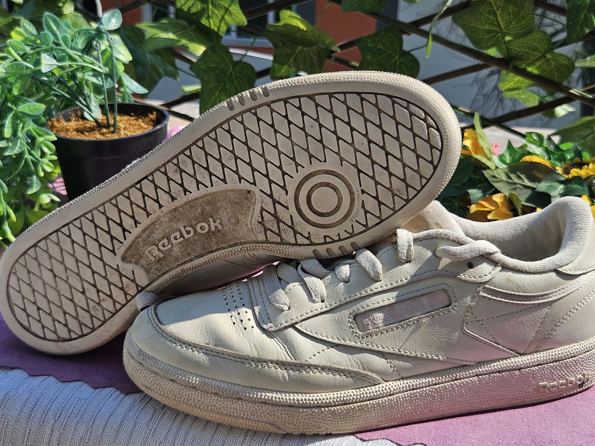 Reebok кецове естествена кожа