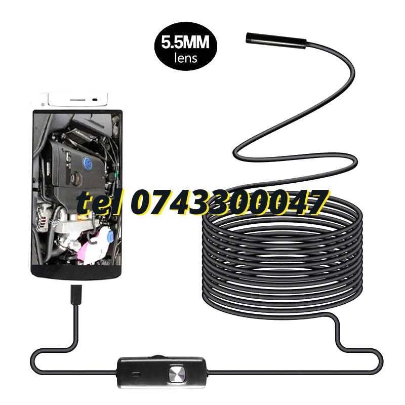 Camera Endoscop Inspectie Android  Usb 6 Led Ir Subacvatica Hd72