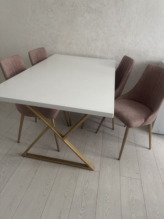 Стол и стулья комплект 6 стульев