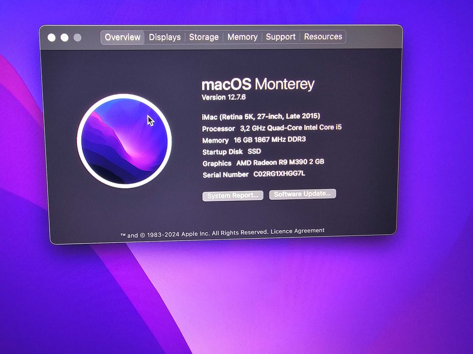 iMac 27 inch 5K Late 2015 – i5 cu 16GB RAM si 1TB SSD