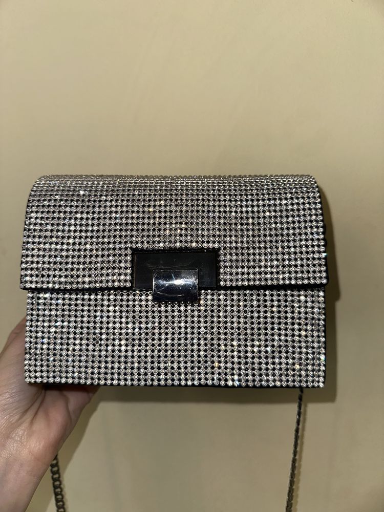 Малка дамска чанта - ROSIE Diamante Cross Body Bag