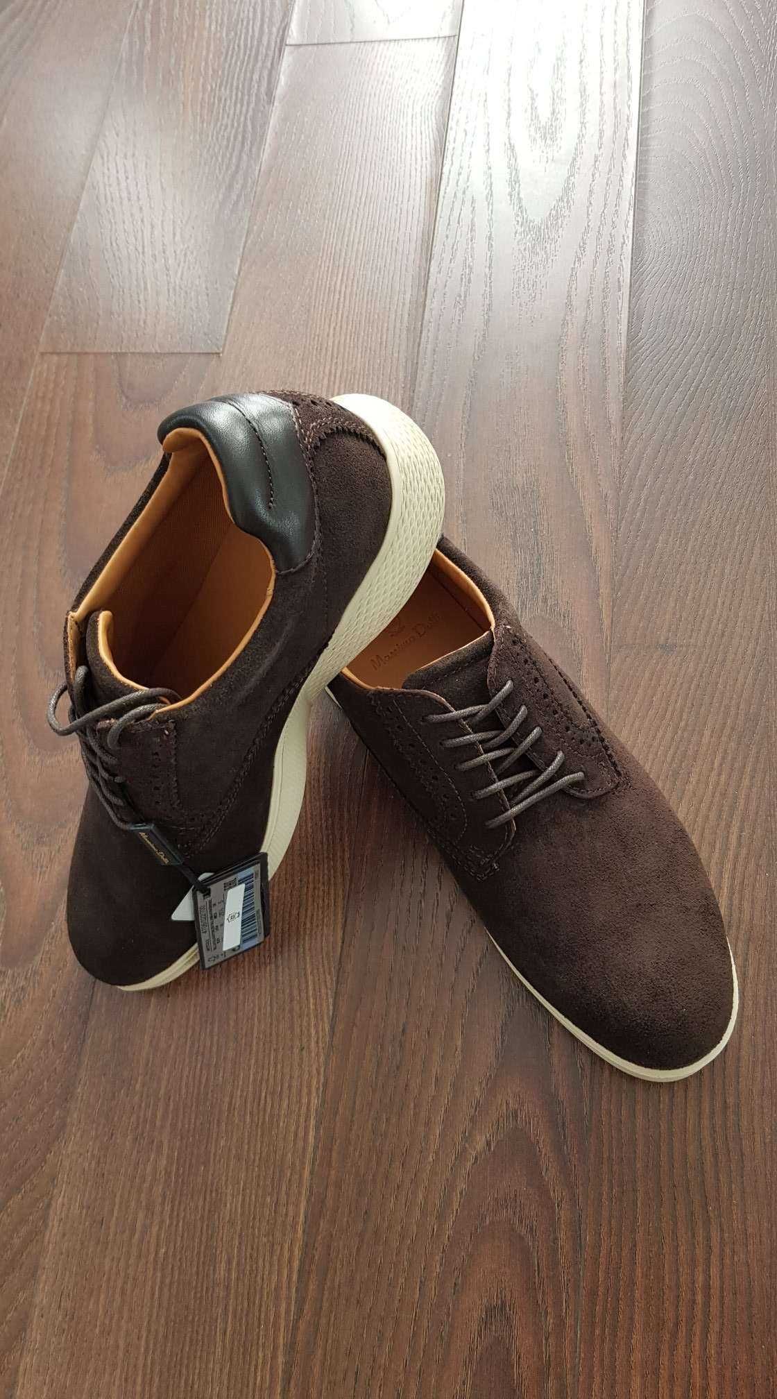 Нови Кафяви мъжки кожени обувки 39 номер Massimo Dutti