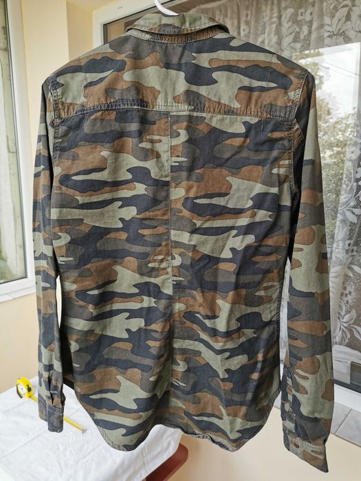 Camasa femei maneca lunga verde camuflaj, verde militar, marime 38