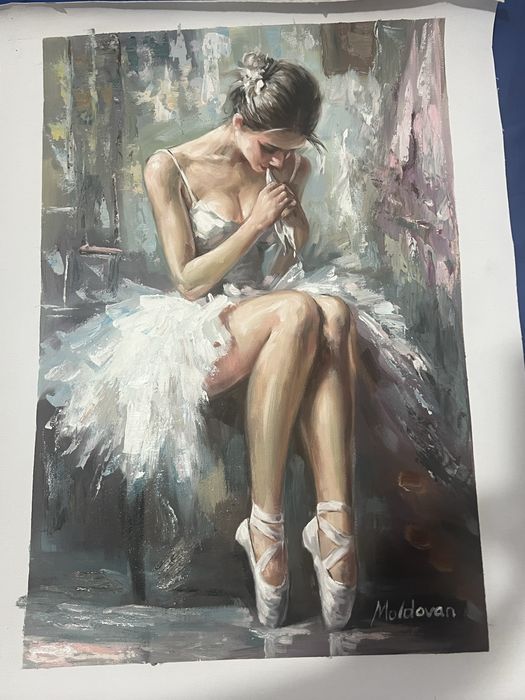 Balerina pictat manual