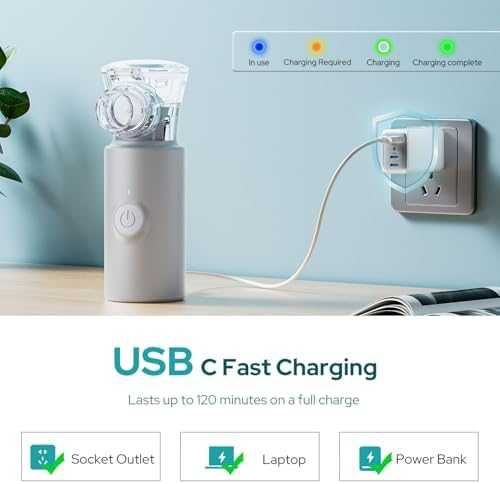 Нов Тих Портативен инхалатор за възрастни и деца 1–5 μm Финa мъгла