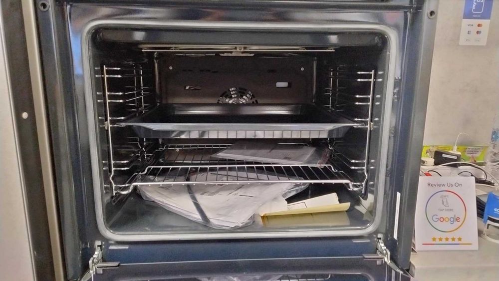 Нова черна Фурна за вграждане Bosch-Бош  3D конвекция  EcoClean