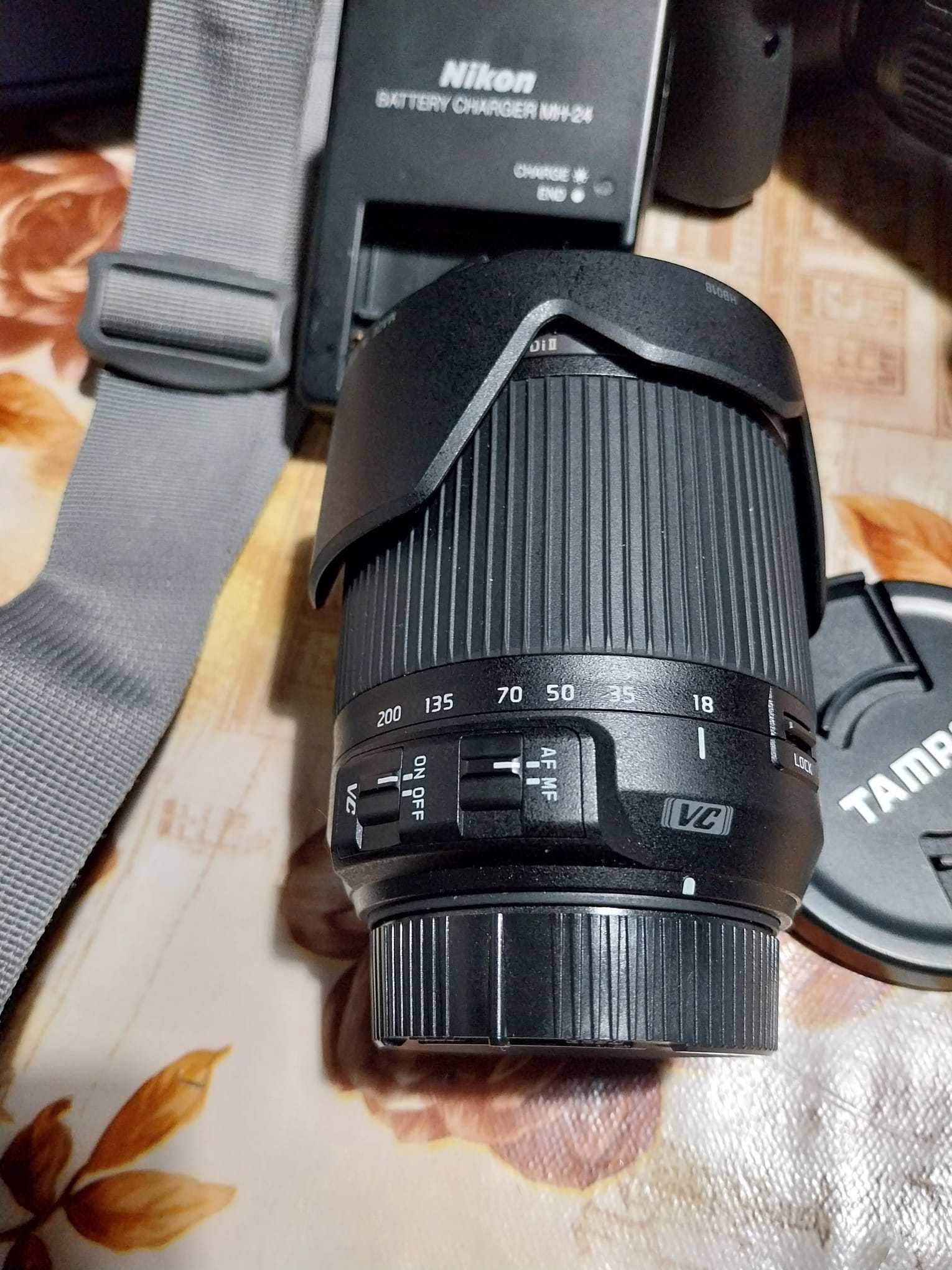 nikon d3400 cu obiectiv tamron AF 18-200mm f/3.5-6.3 nikon di 2
