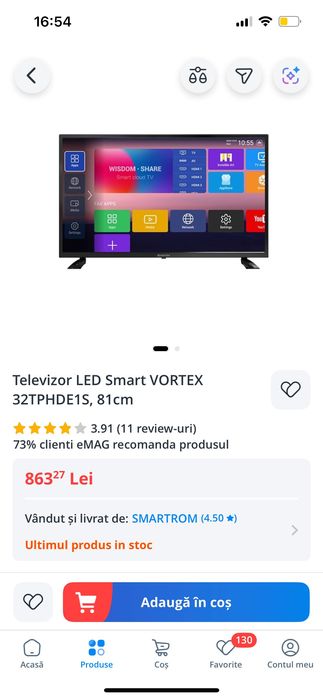 Televizor Vortex 81 cm functional