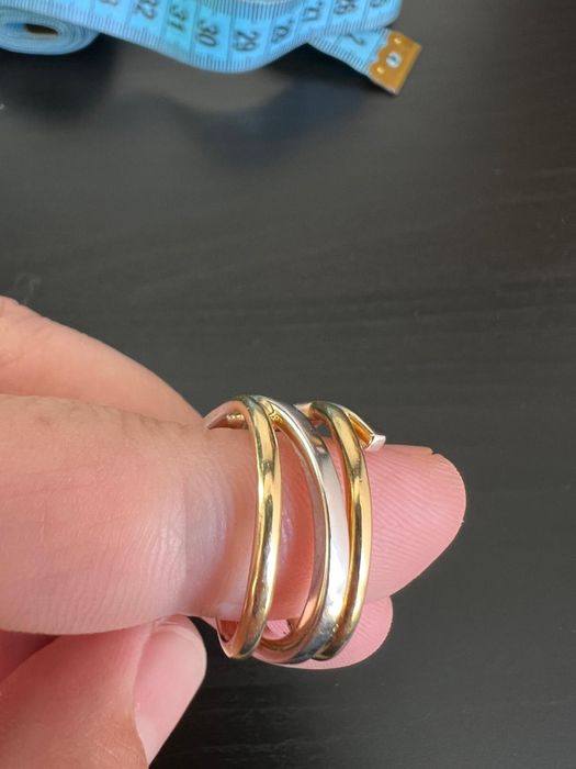 Vand inel aur alb cu aur galben 18k dama