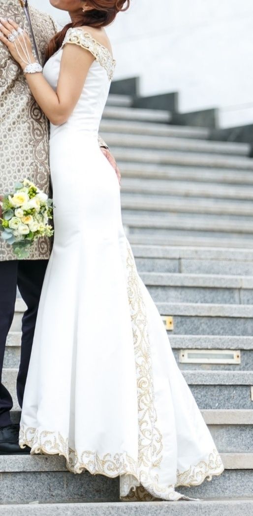 Платье на узату, свадебное платье в казахском стиле