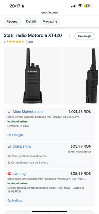 Statii radio Motorola Xt 420 sigilata NouA!