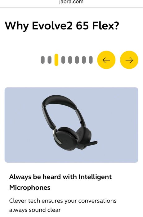 Casti stereo cu microfon Jabra Evolve2 65 Flex Link390c WIFI USBC Qi