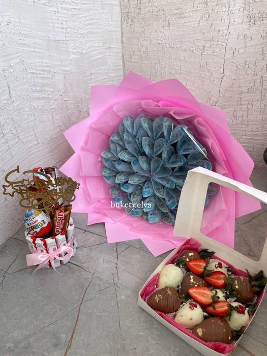 Шоколадный букет. Букет из сладостей. Подарки  на Новый год 2026