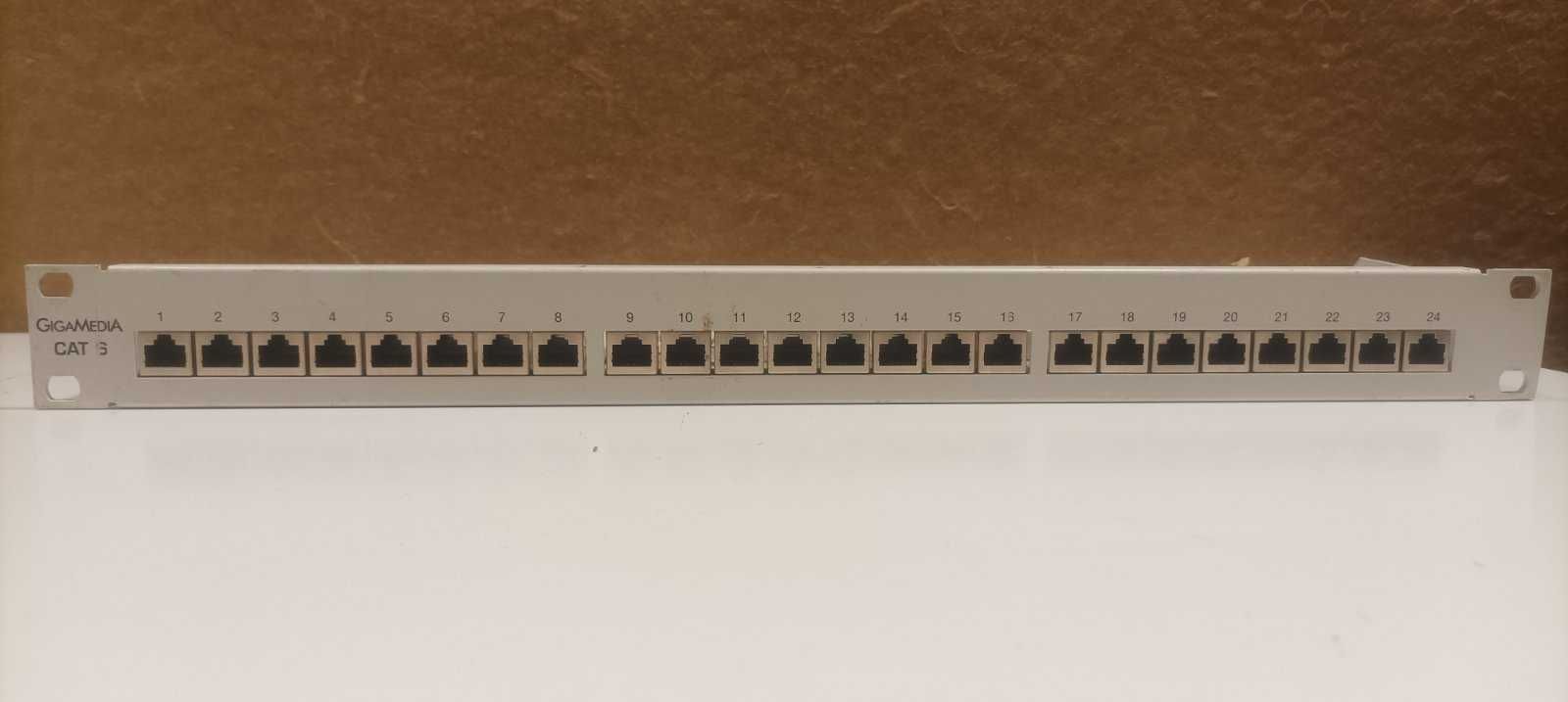 Patch панел с 24 порта - Cat 6 и Cat 5