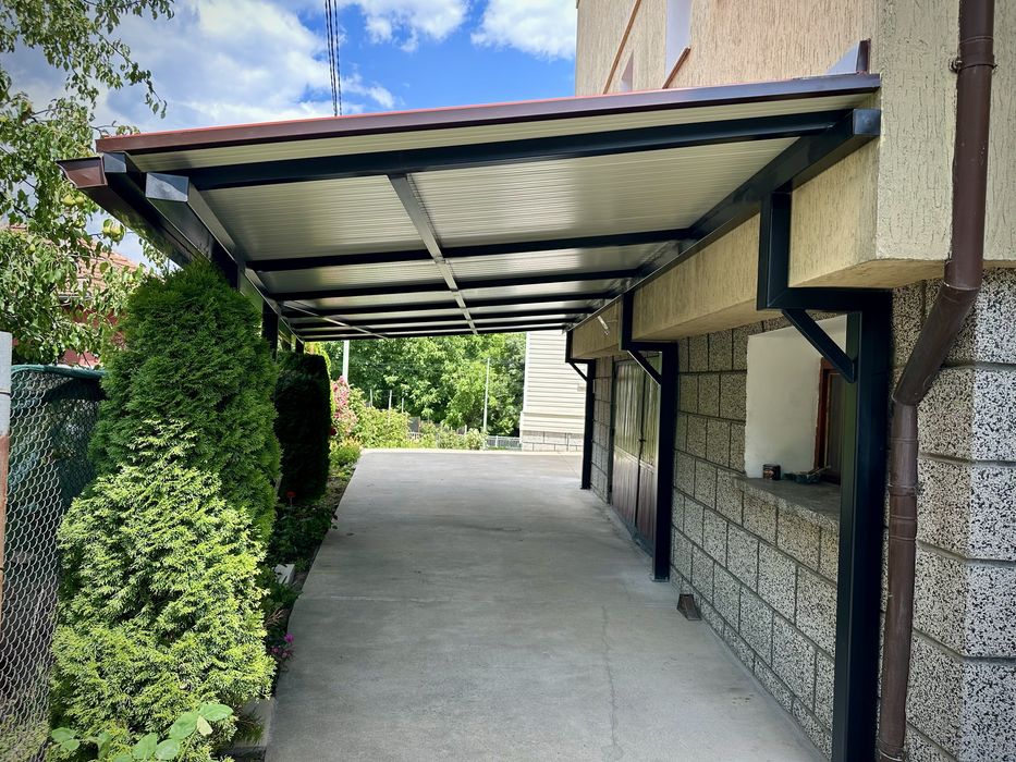 Метални конструкции, навеси, гаражи с термо панели