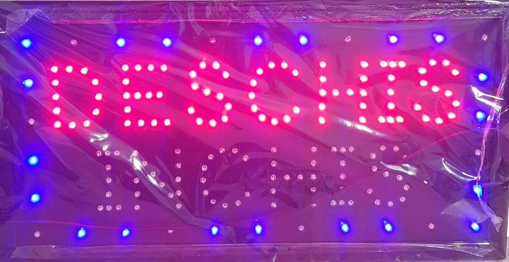Reclama panou luminos led CAFE BAR INCHIS DESCHIS NOU