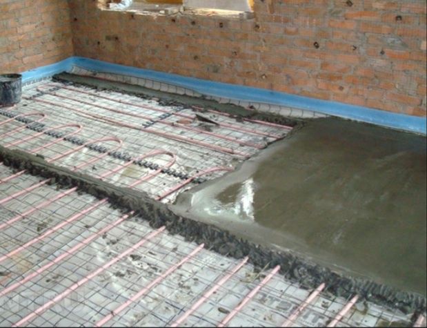 Стяжка пола по маякам . Наливной пол. Ламинат. Теплый пол.