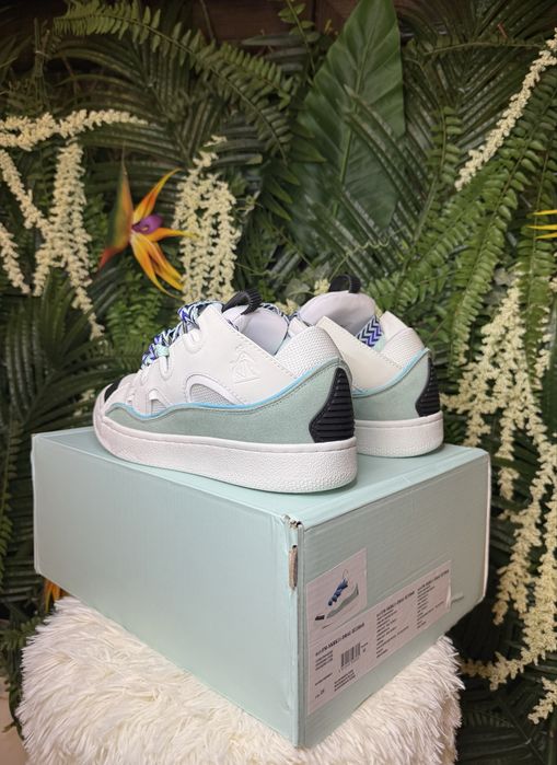 Lanvin Curb Suede Blue White